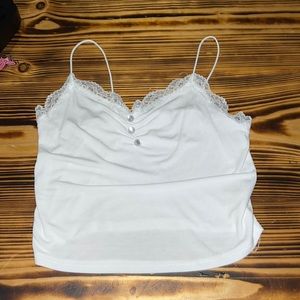 cropped lace tank top